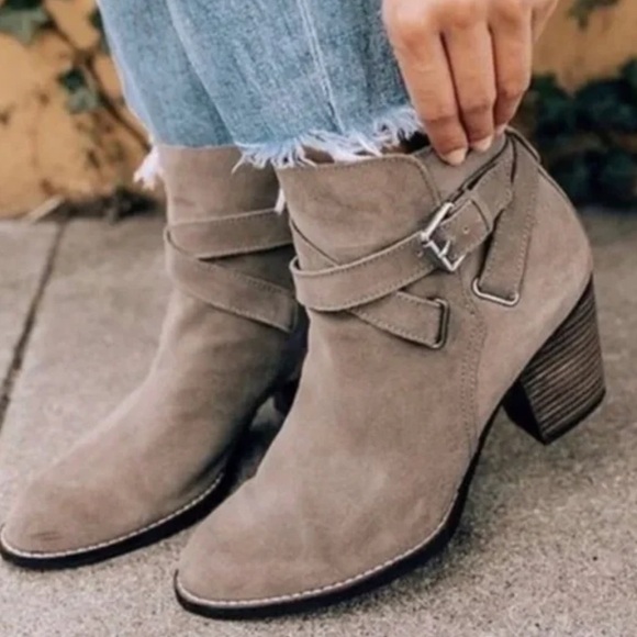 Sam Edelman gray suede ankle boots  size 10 - Picture 1 of 7